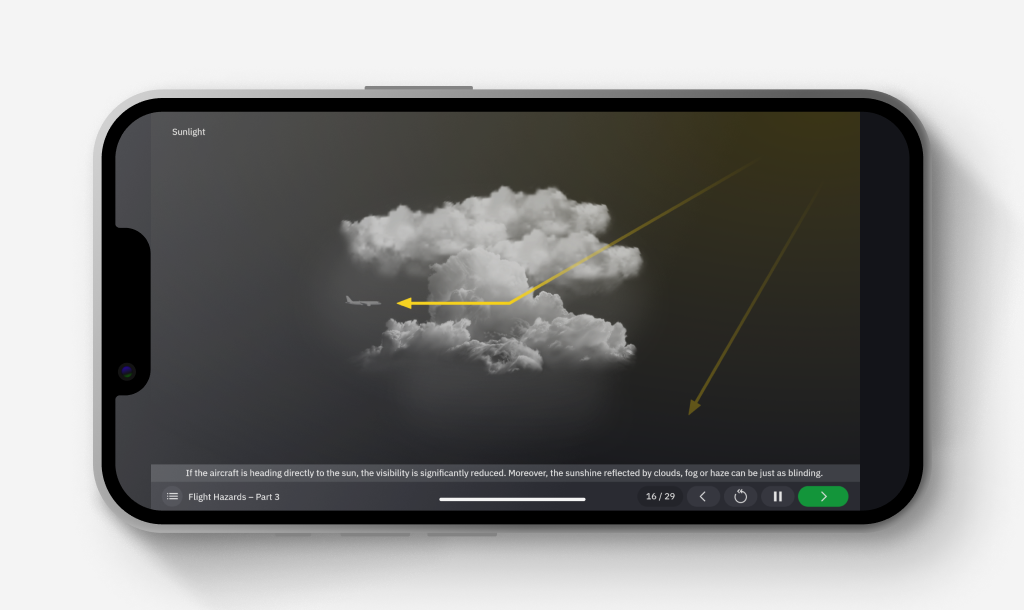 Competency-based training for Instrument Rating on mobile device