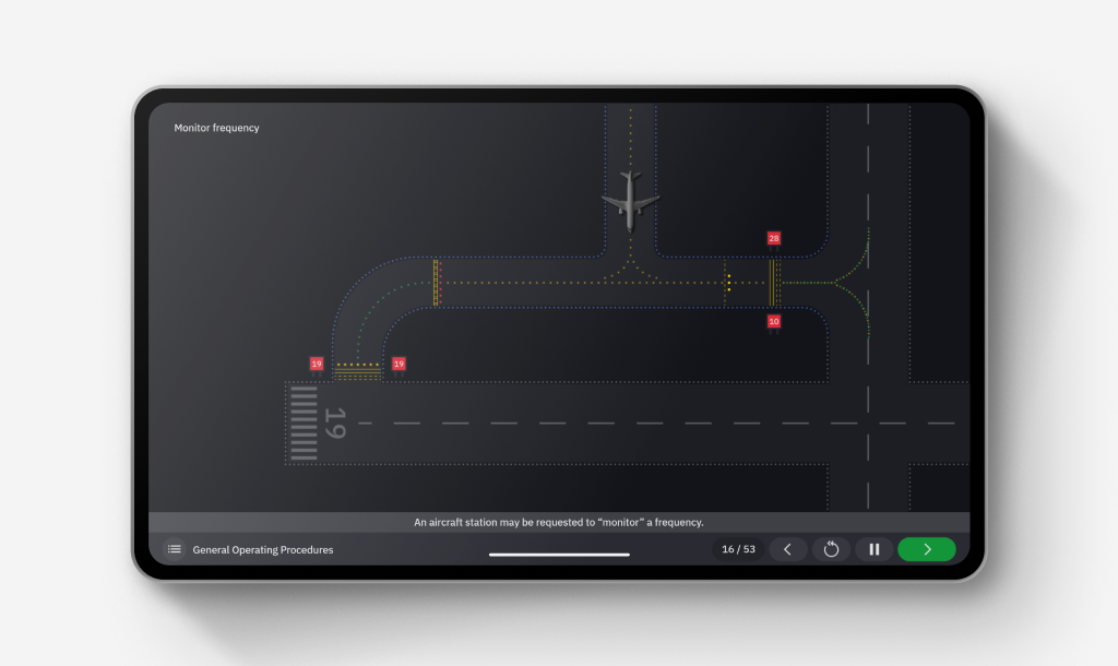 Competency-based training for Instrument Rating on tablet device