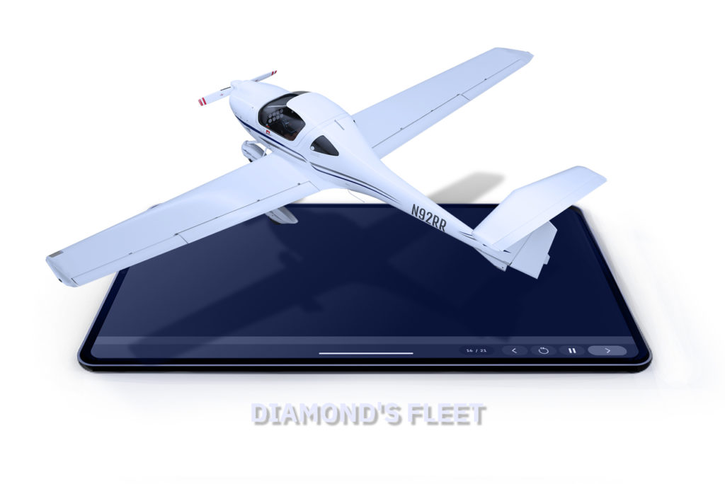 tablet with 3D model of Diamond