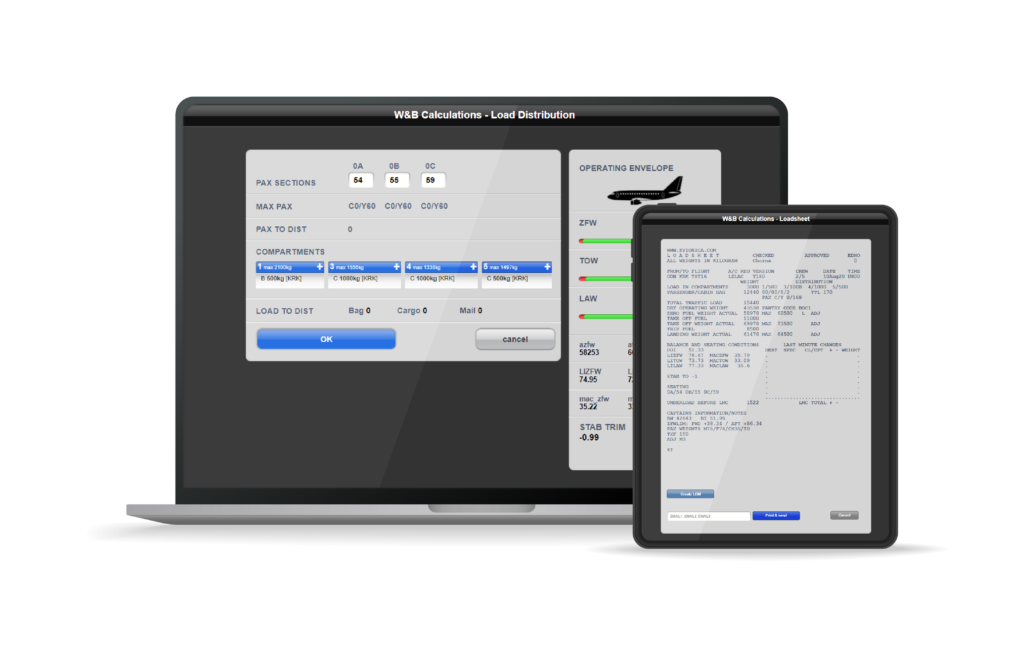 Weight & Balance application calculations